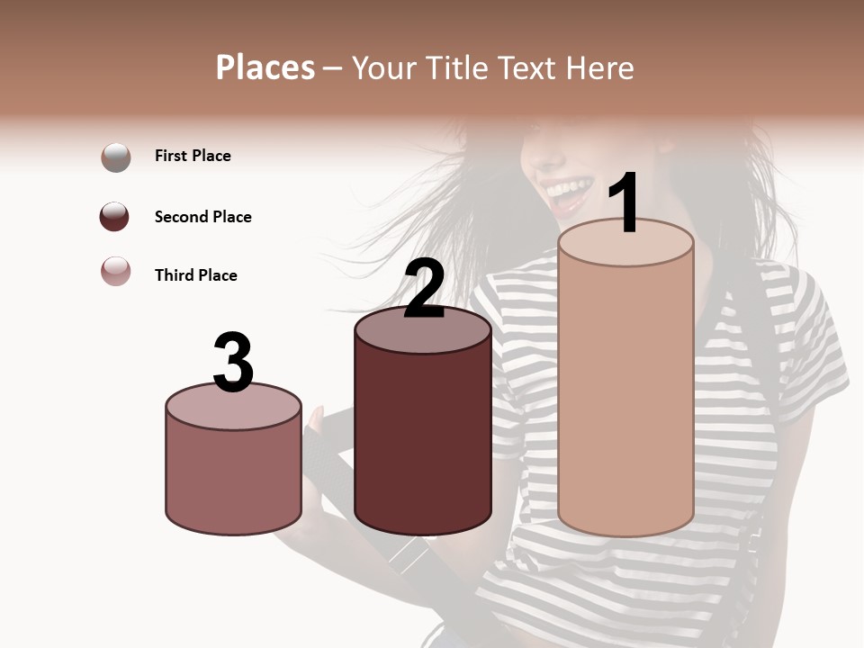 Joyful Happiness Woman PowerPoint Template