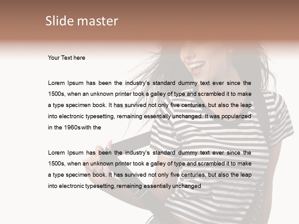 Joyful Happiness Woman PowerPoint Template