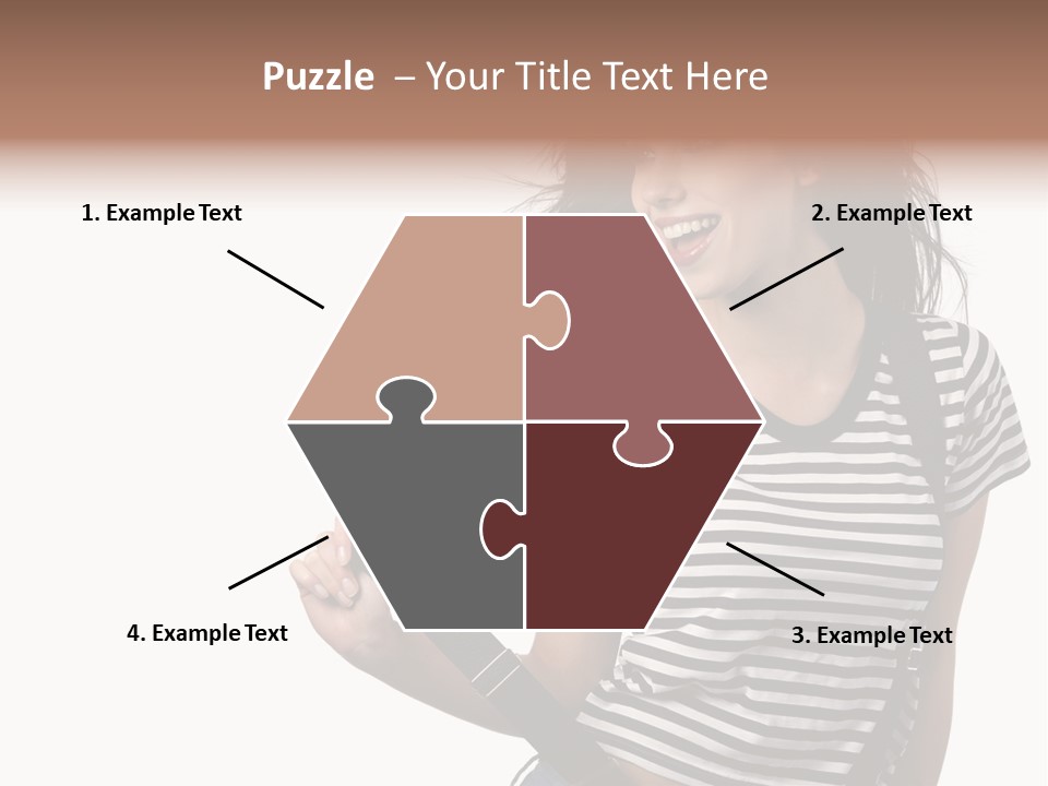 Joyful Happiness Woman PowerPoint Template