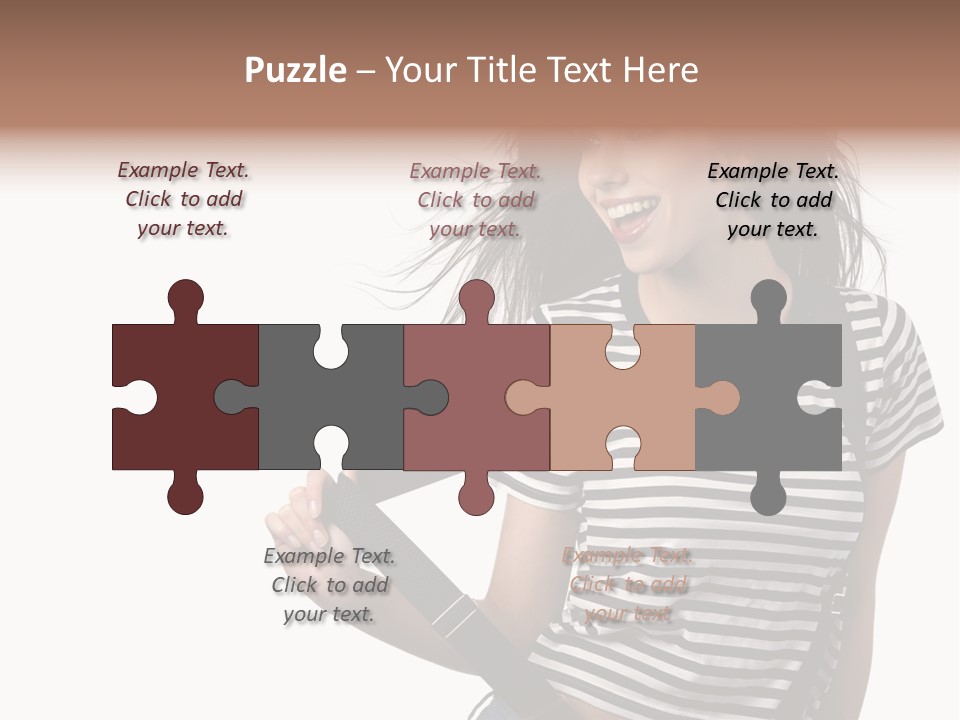 Joyful Happiness Woman PowerPoint Template