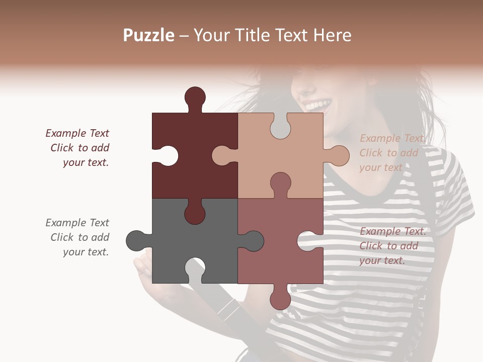 Joyful Happiness Woman PowerPoint Template