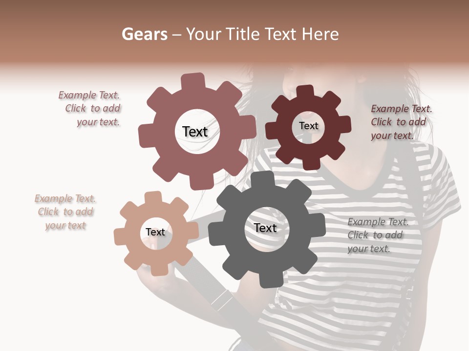 Joyful Happiness Woman PowerPoint Template