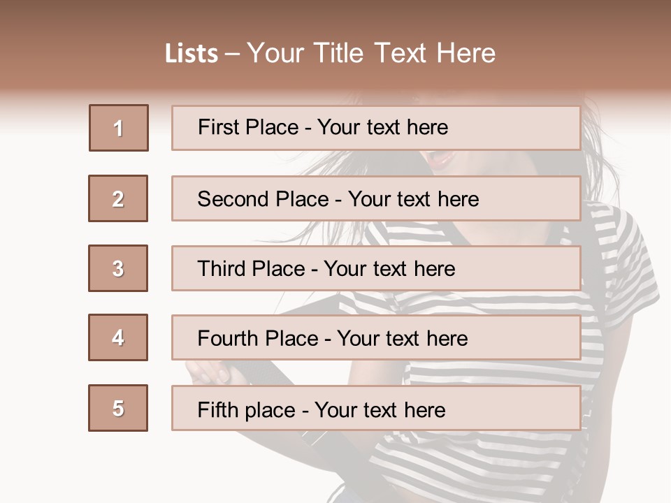 Joyful Happiness Woman PowerPoint Template