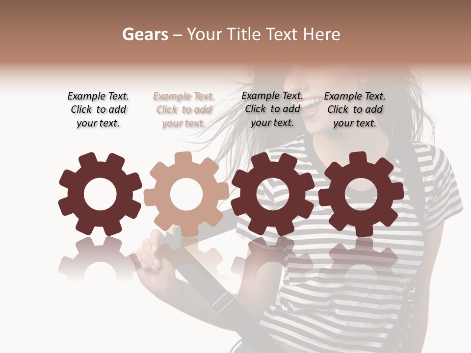 Joyful Happiness Woman PowerPoint Template