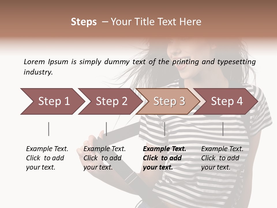Joyful Happiness Woman PowerPoint Template