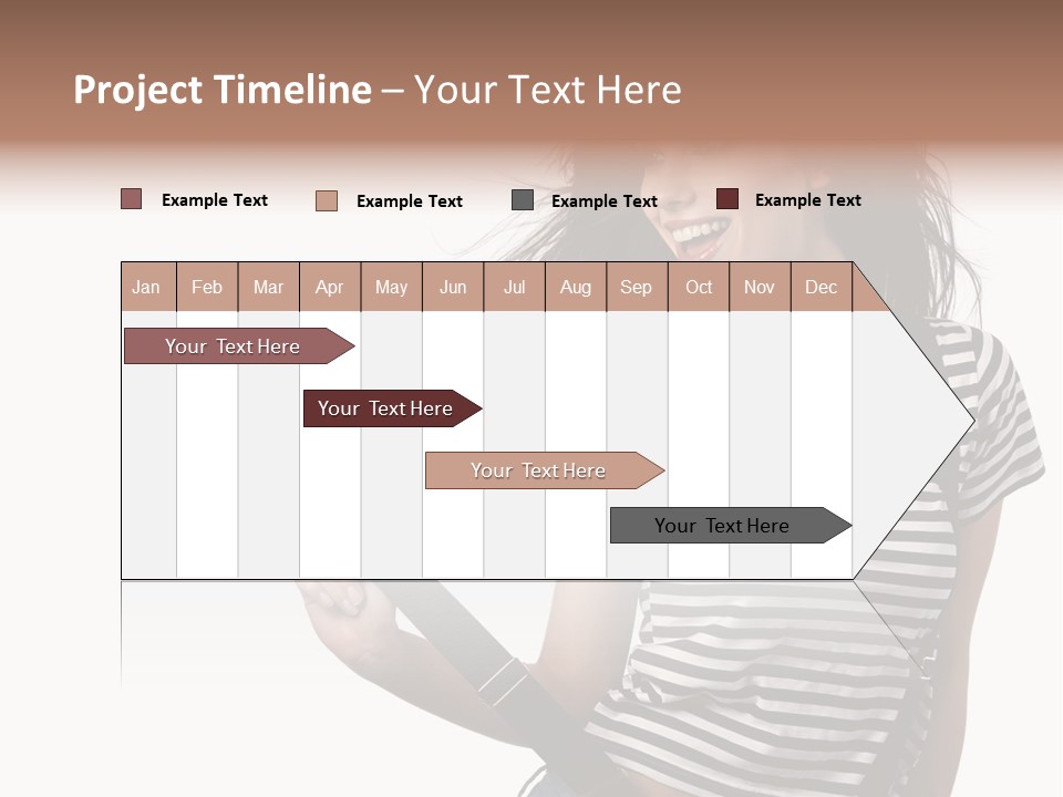 Joyful Happiness Woman PowerPoint Template