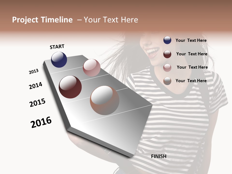 Joyful Happiness Woman PowerPoint Template