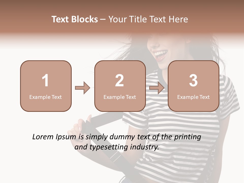 Joyful Happiness Woman PowerPoint Template