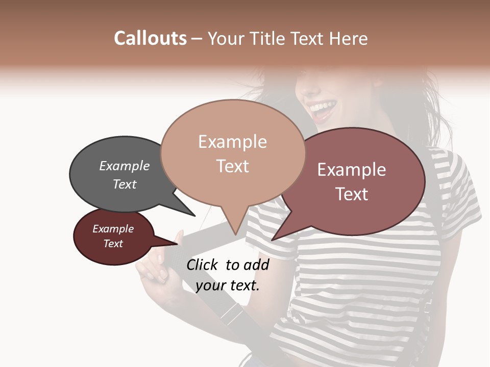 Joyful Happiness Woman PowerPoint Template