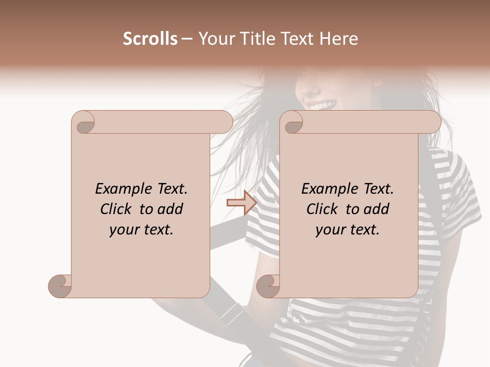 Joyful Happiness Woman PowerPoint Template