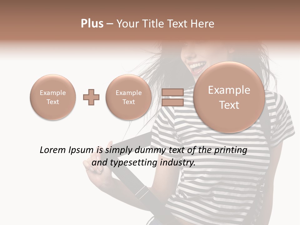 Joyful Happiness Woman PowerPoint Template