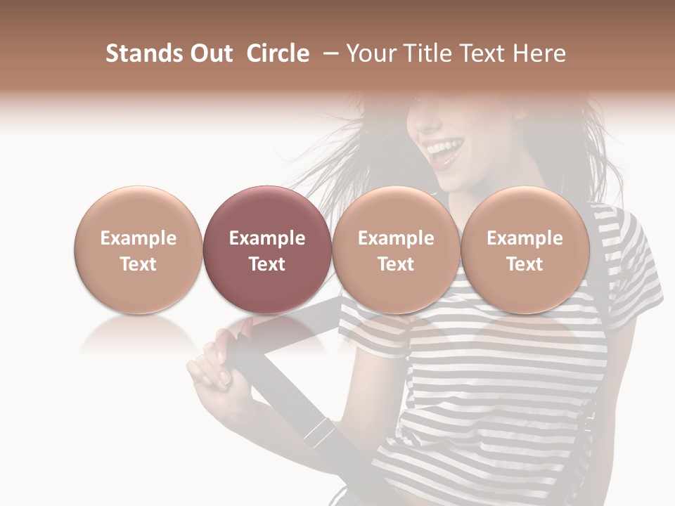 Joyful Happiness Woman PowerPoint Template