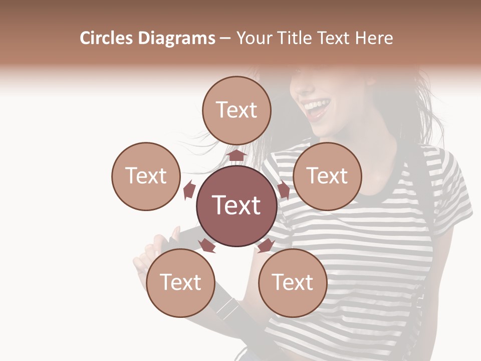 Joyful Happiness Woman PowerPoint Template