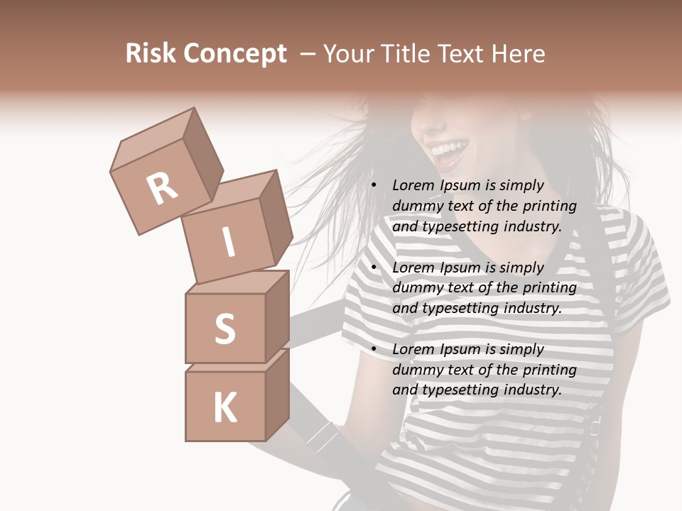 Joyful Happiness Woman PowerPoint Template