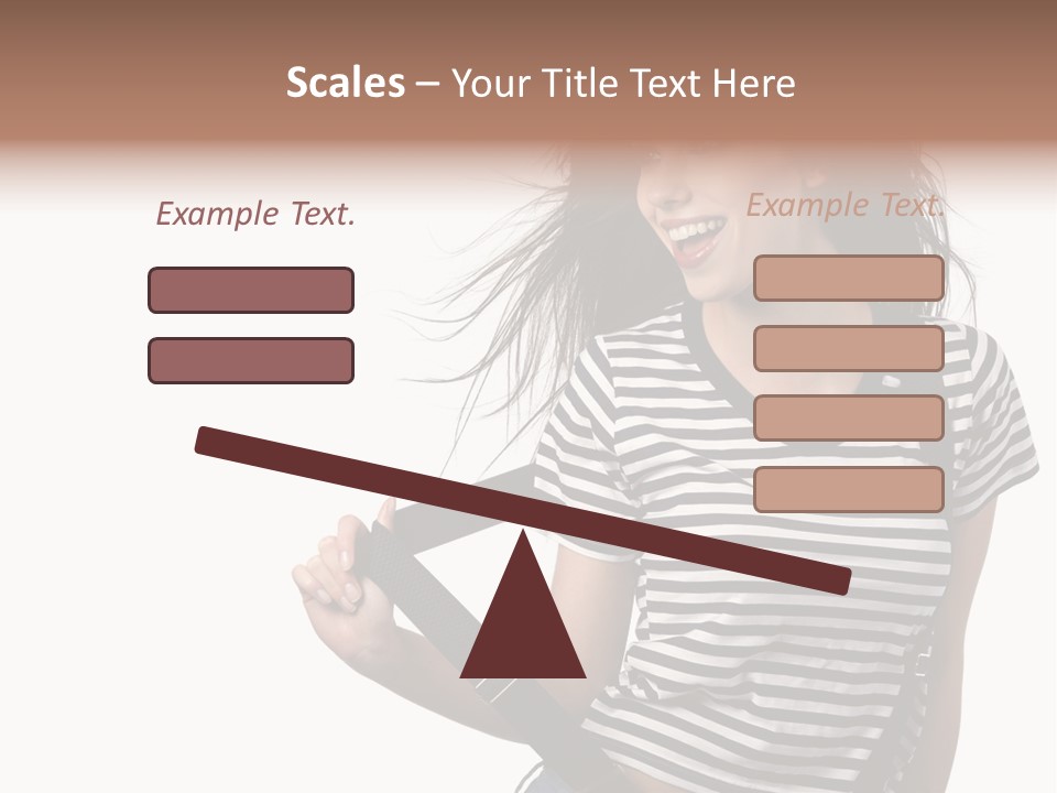 Joyful Happiness Woman PowerPoint Template