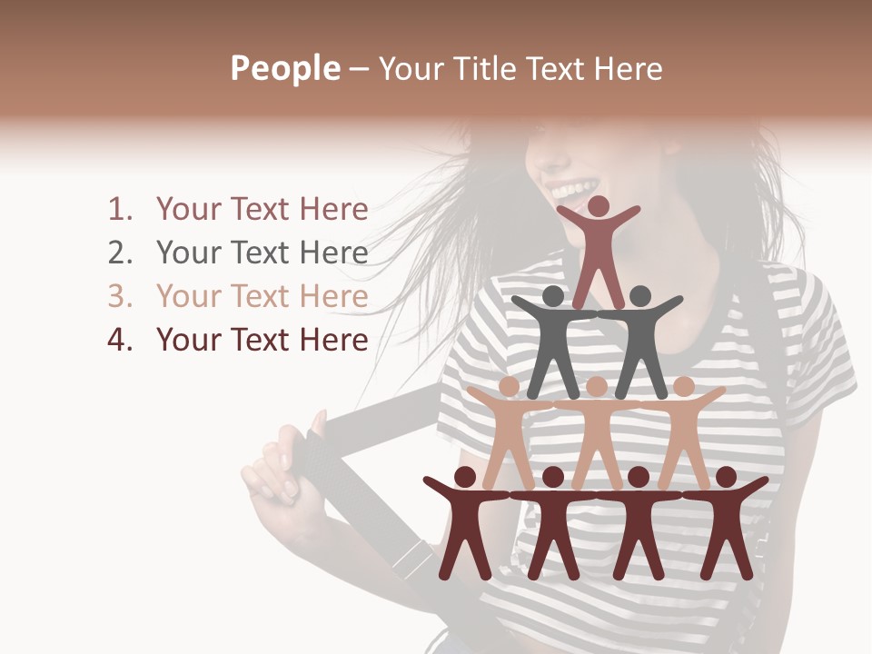 Joyful Happiness Woman PowerPoint Template