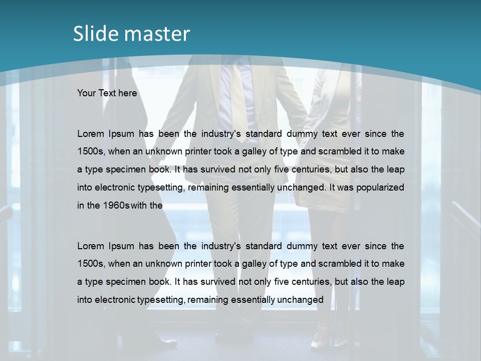 Businessman Happy Team PowerPoint Template