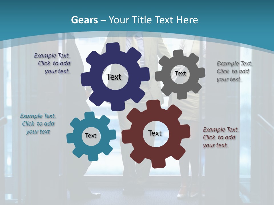 Businessman Happy Team PowerPoint Template