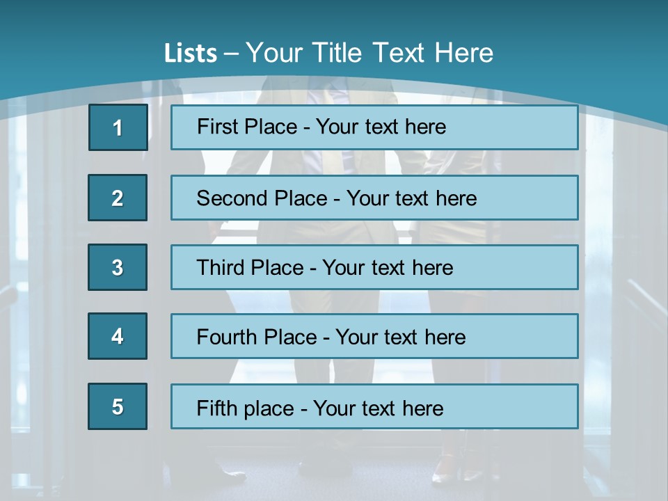 Businessman Happy Team PowerPoint Template