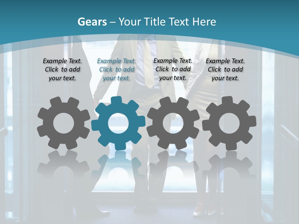 Businessman Happy Team PowerPoint Template