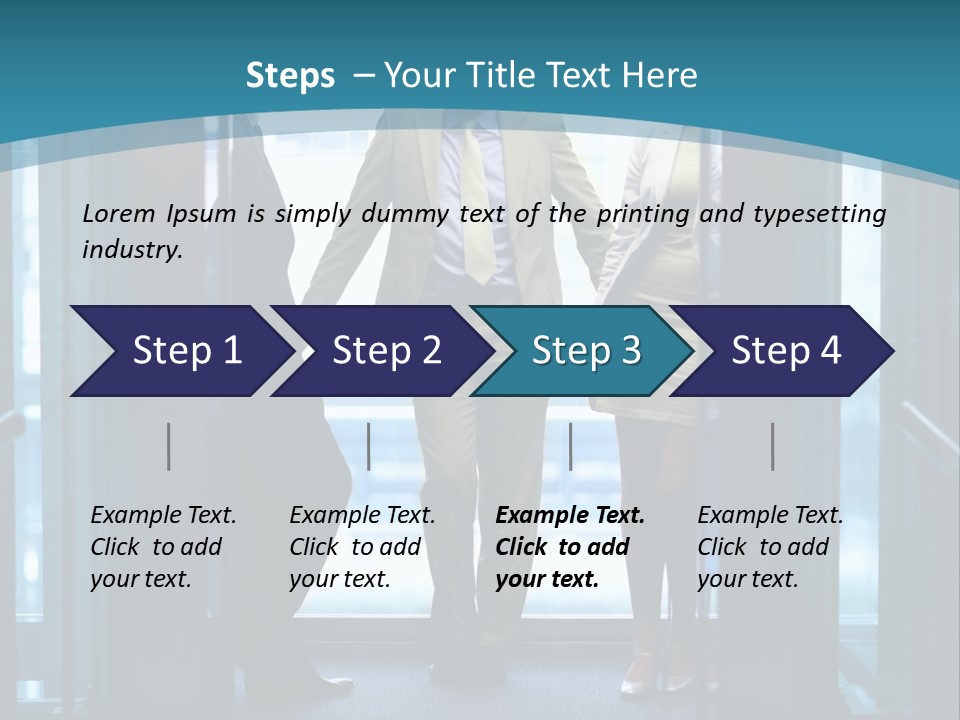 Businessman Happy Team PowerPoint Template