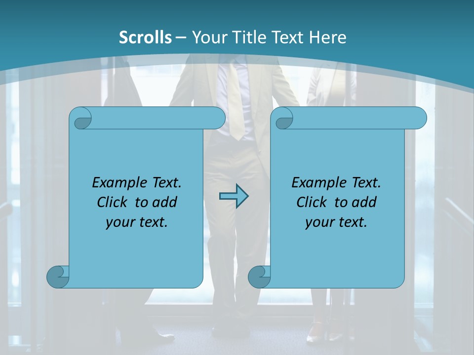 Businessman Happy Team PowerPoint Template