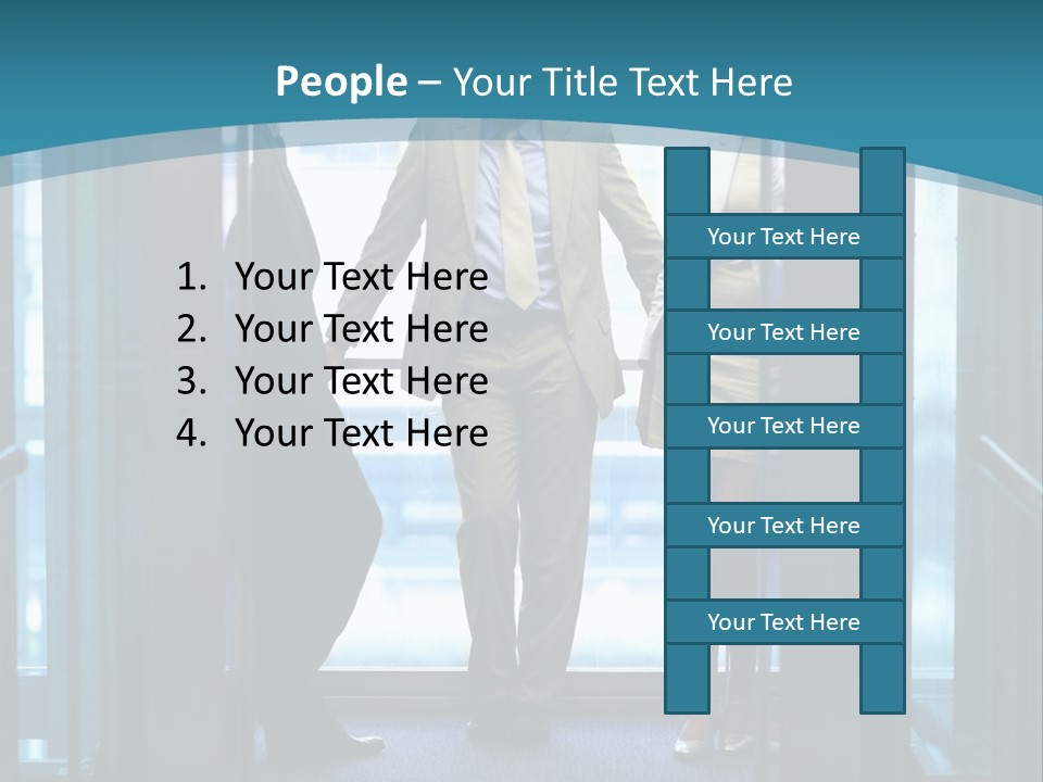 Businessman Happy Team PowerPoint Template