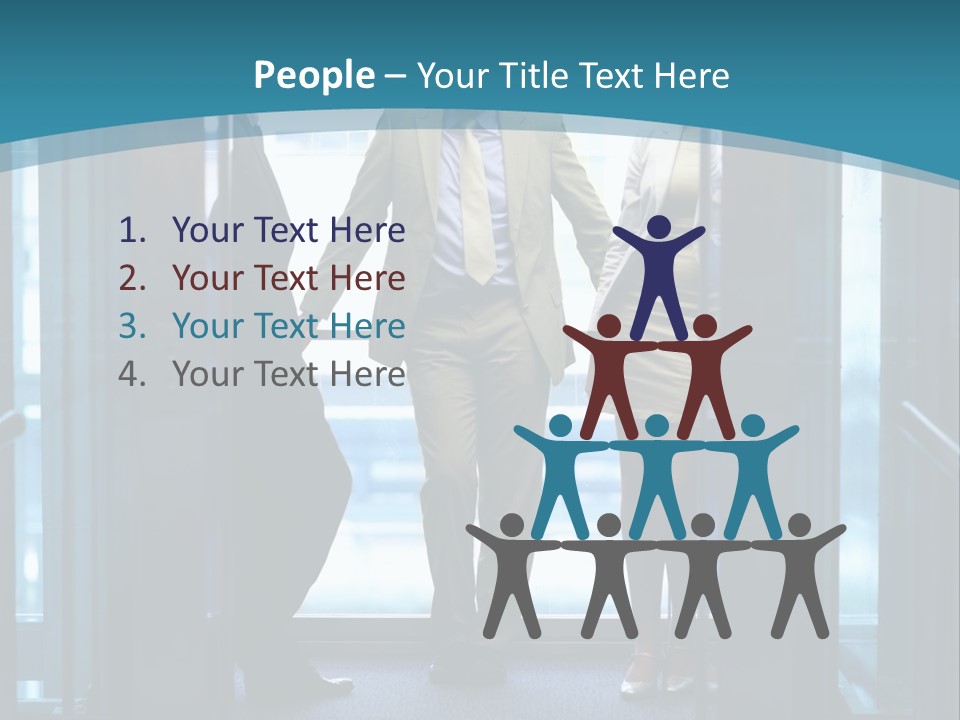 Businessman Happy Team PowerPoint Template