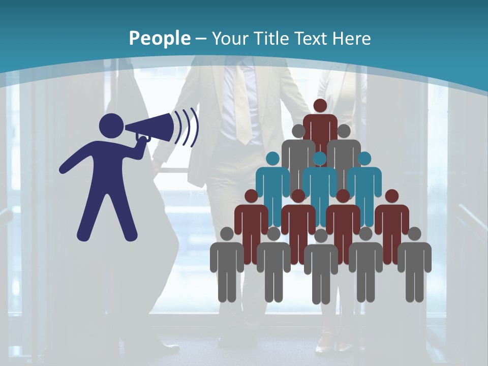 Businessman Happy Team PowerPoint Template