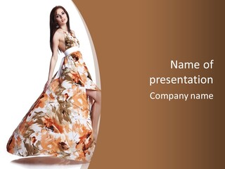 Lovely Hat Female PowerPoint Template