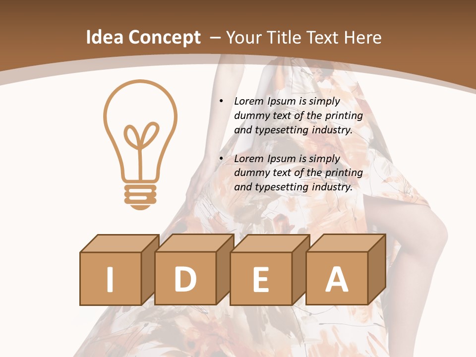 Lovely Hat Female PowerPoint Template