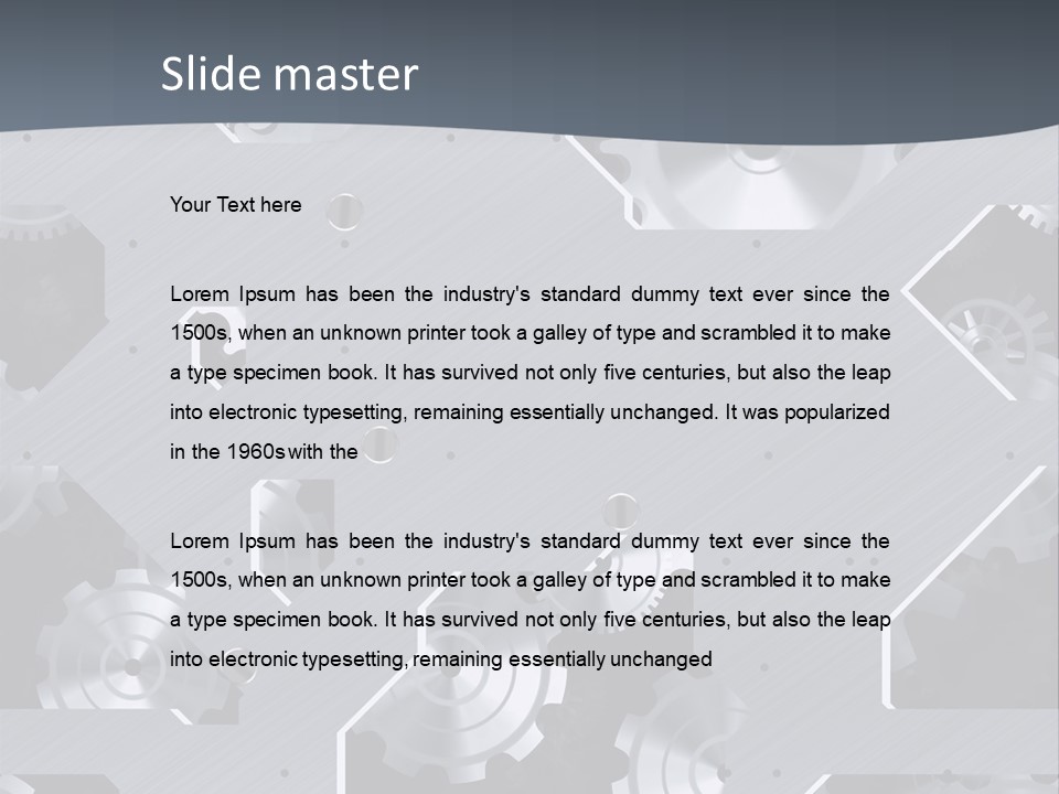 Gearwheels Business Technology PowerPoint Template