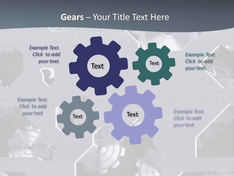 Gearwheels Business Technology PowerPoint Template