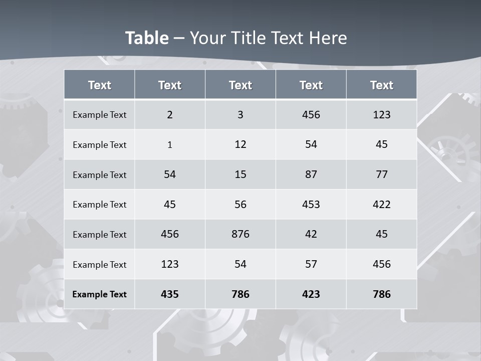 Gearwheels Business Technology PowerPoint Template