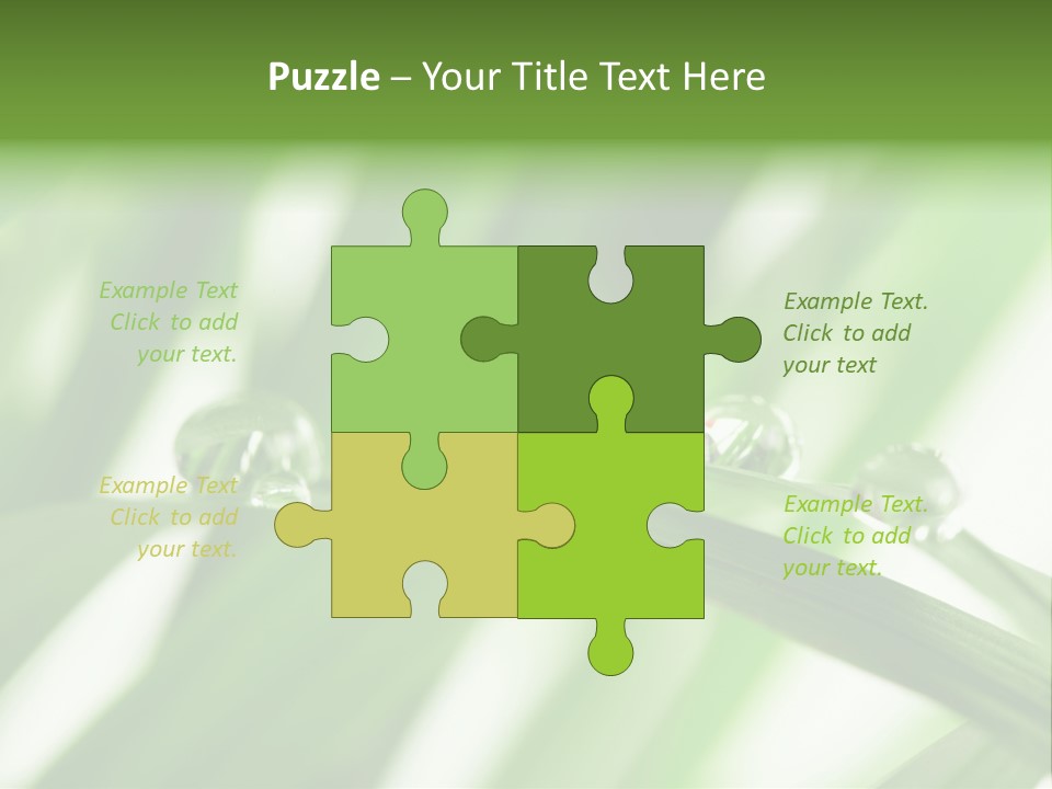 Harmony Dew Drop Environment PowerPoint Template