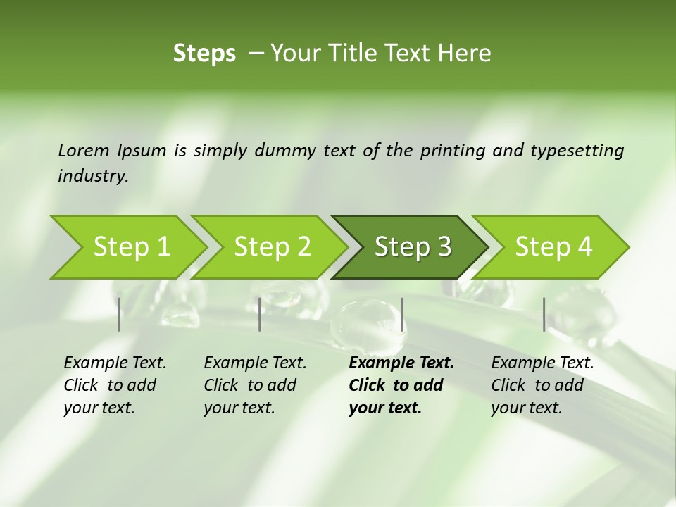 Harmony Dew Drop Environment PowerPoint Template
