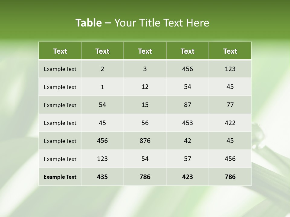 Harmony Dew Drop Environment PowerPoint Template