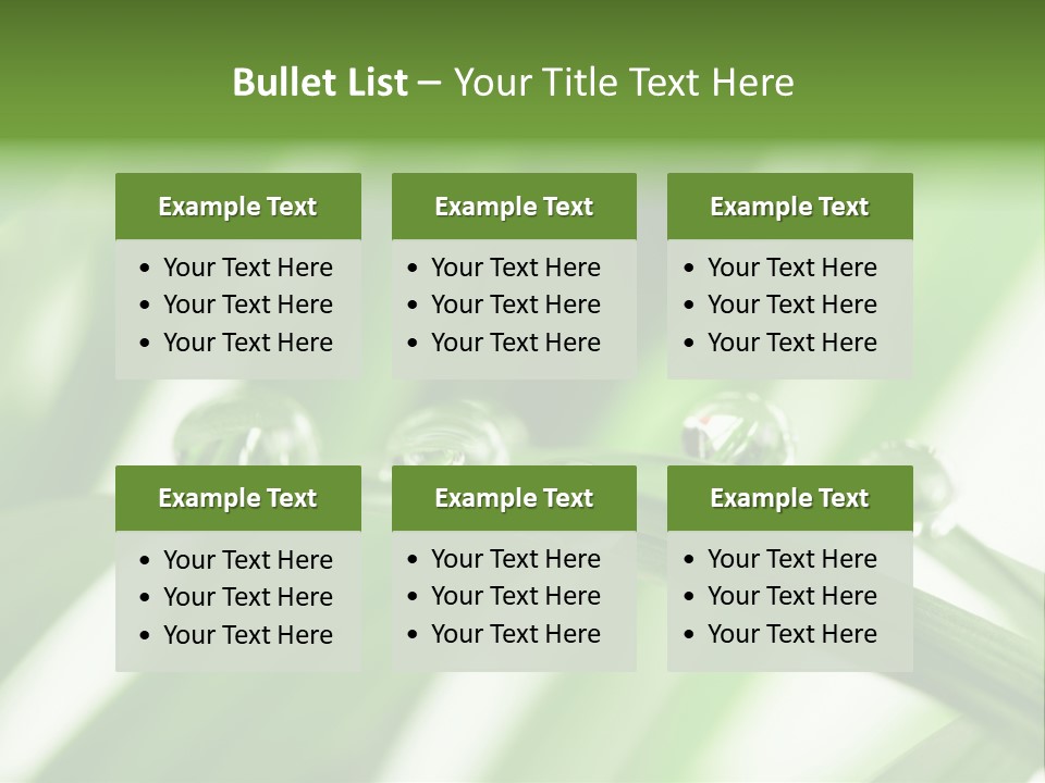 Harmony Dew Drop Environment PowerPoint Template