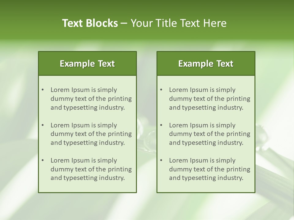 Harmony Dew Drop Environment PowerPoint Template