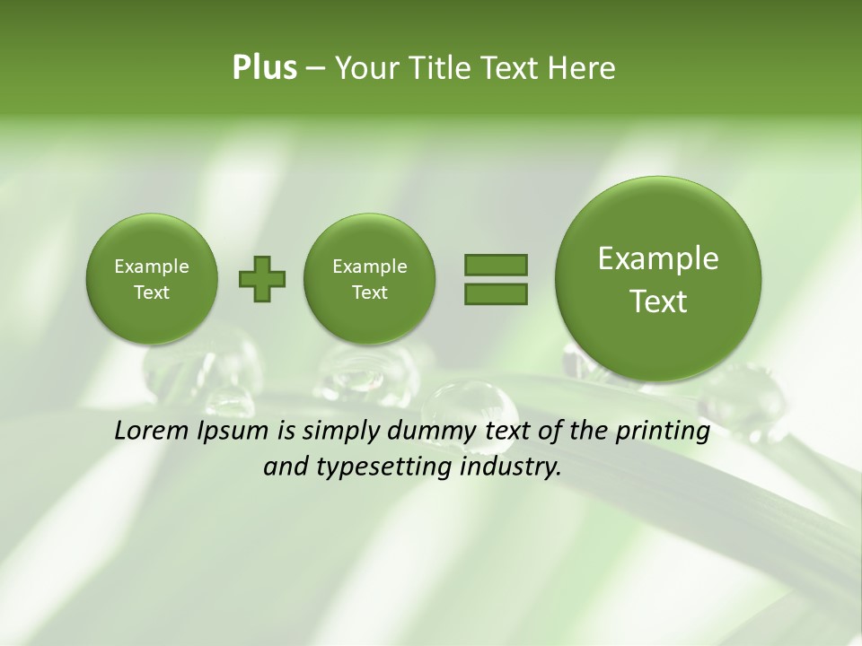 Harmony Dew Drop Environment PowerPoint Template