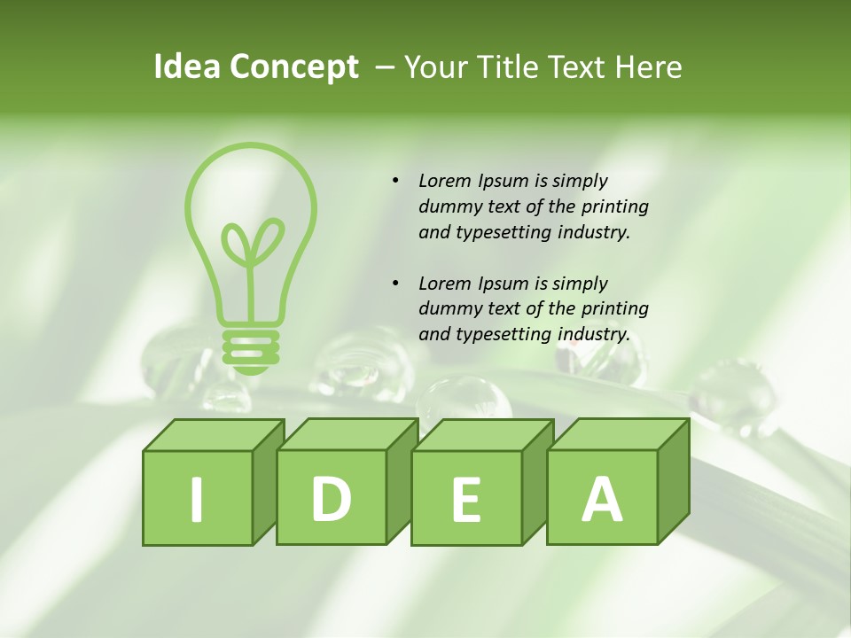 Harmony Dew Drop Environment PowerPoint Template