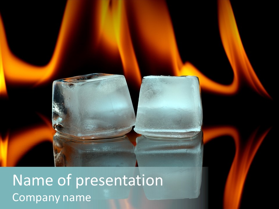 Burn Cold Flame PowerPoint Template