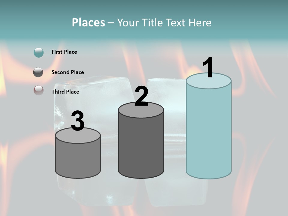 Burn Cold Flame PowerPoint Template