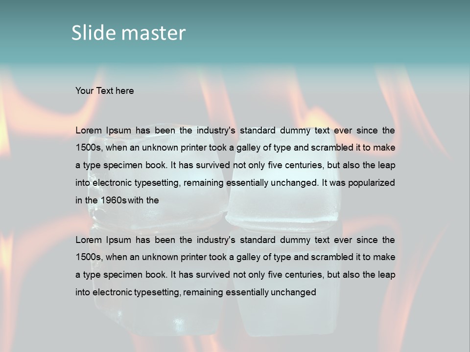 Burn Cold Flame PowerPoint Template