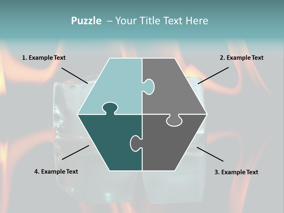 Burn Cold Flame PowerPoint Template