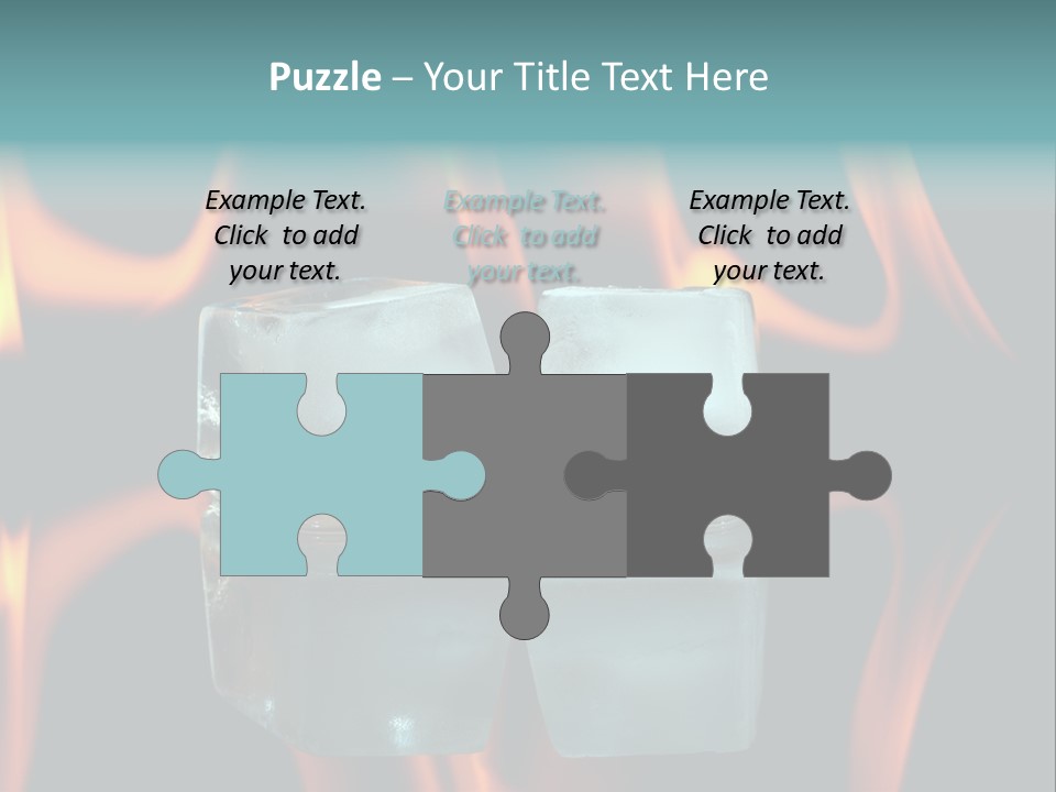 Burn Cold Flame PowerPoint Template