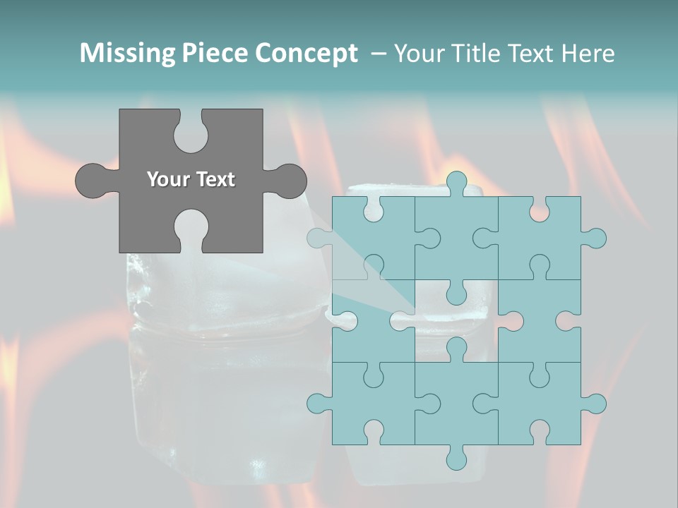 Burn Cold Flame PowerPoint Template