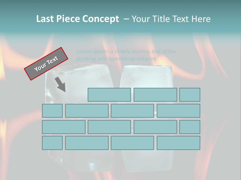 Burn Cold Flame PowerPoint Template