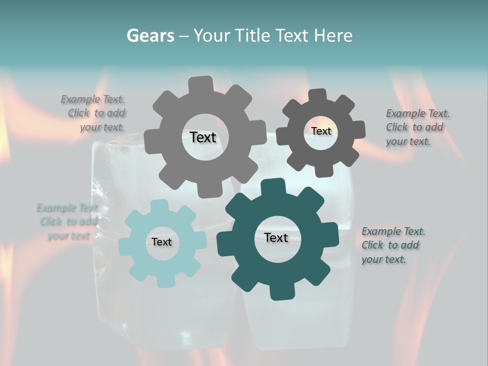 Burn Cold Flame PowerPoint Template