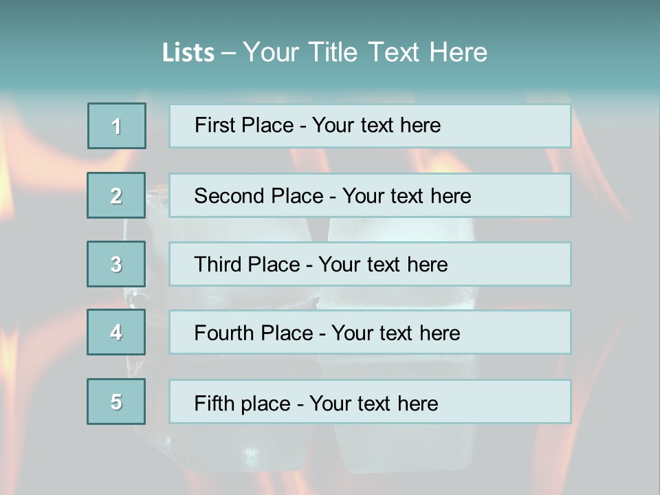 Burn Cold Flame PowerPoint Template